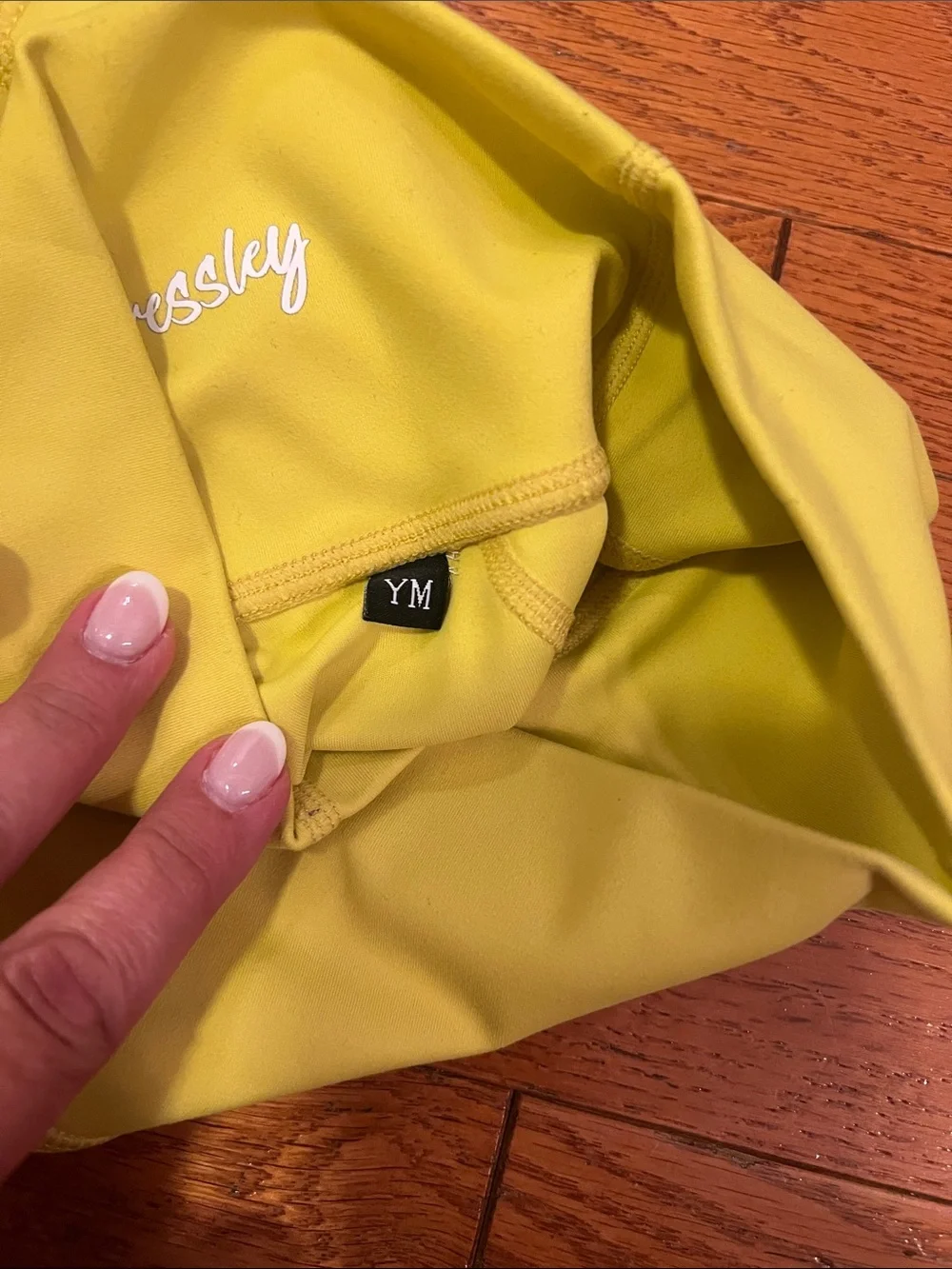 Jo+Jax Yellow High-Rise Dance Shorts Set with Pink Accent